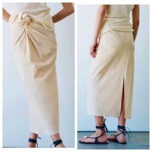 Zara midi knotted skirt NWT Size Junior Large